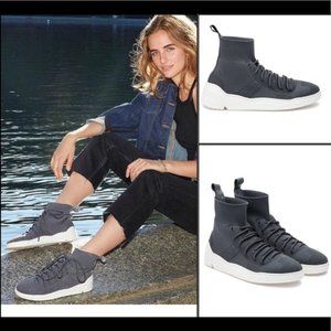 NIB WOMENS J/SLIDES GREY KNIT JILLY HI-TOP SNEAKERS 7.5